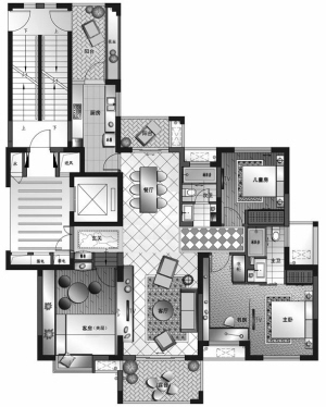 赞成美树130多平方米的房子有跃层客厅还挑空