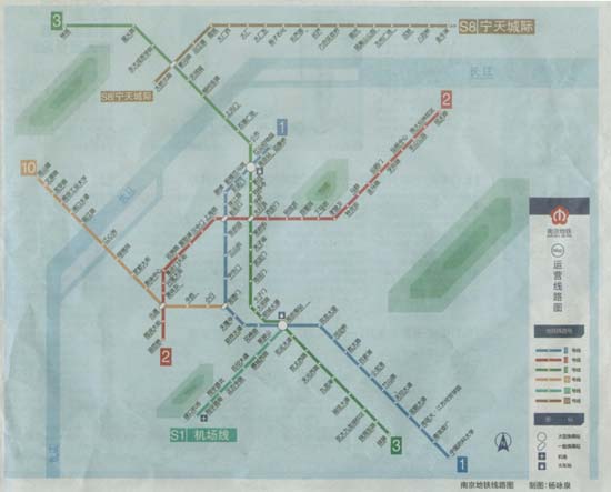 南京地铁线路增多 地图自然也要专业点 官方地