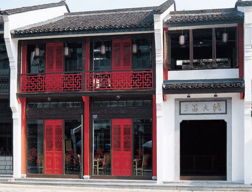 中国风十足的饭店特色门头设计