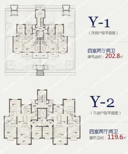 "无锡孔雀城"官网公布的洋房户型图