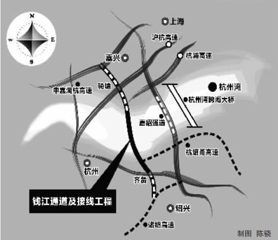 推动建设钱江通道萧桐接线