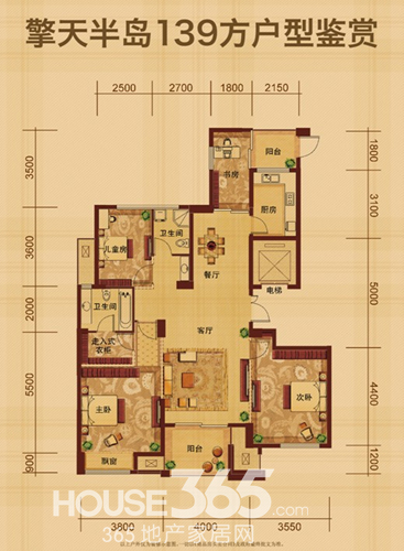 东田擎天半岛139方户型图