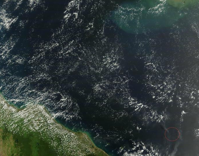 NASA发布马航失事地点的高清地图发现疑似残