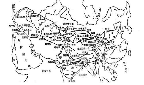 古丝绸之路路线图