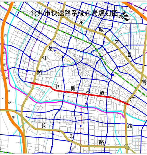 常州市快速路系统布局规划图