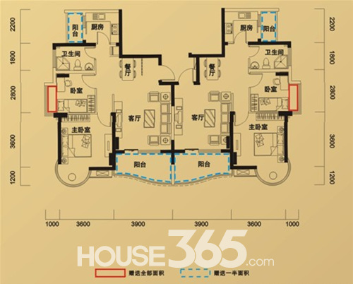 金水童話名苑82—84㎡戶型圖