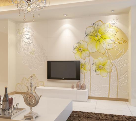 客厅电视背景墙装修效果图 淡雅中式风格